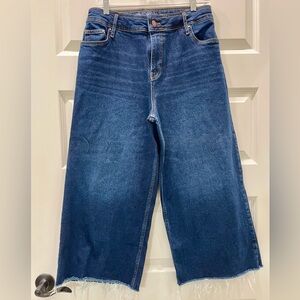 Boden Cropped Wide Leg Blue Jeans